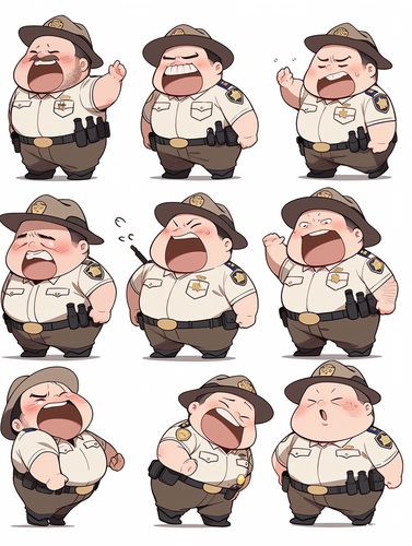 胖老头警长的chibi形象展示