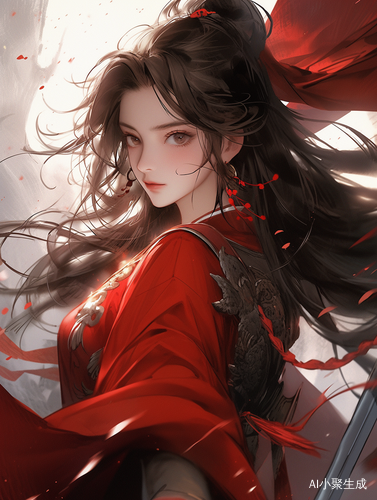 中国古代美女舞剑：光暗对比