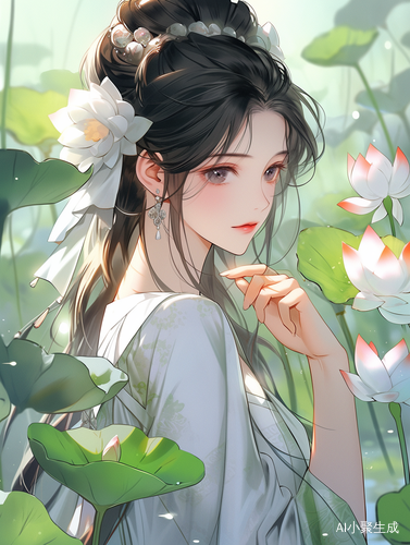 莲花女孩-动漫美学风格的壁纸