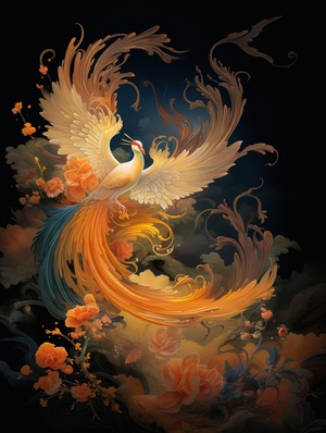 Romantic Ancient Style: Noble Phoenix and Oriental Poetry