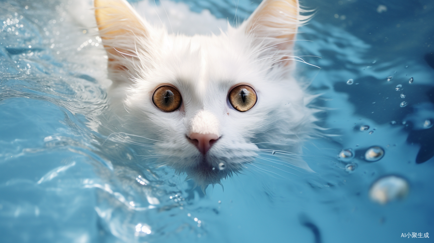 Swimming White Cat: A Dreamy, Detailed and Bright Instagram Sensation