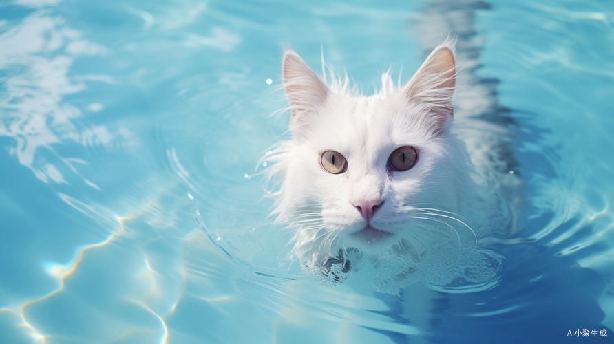 Swimming White Cat: A Dreamy, Detailed and Bright Instagram Sensation