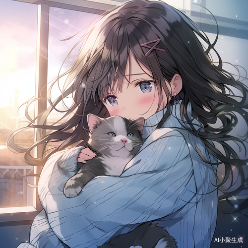 星空下的女生