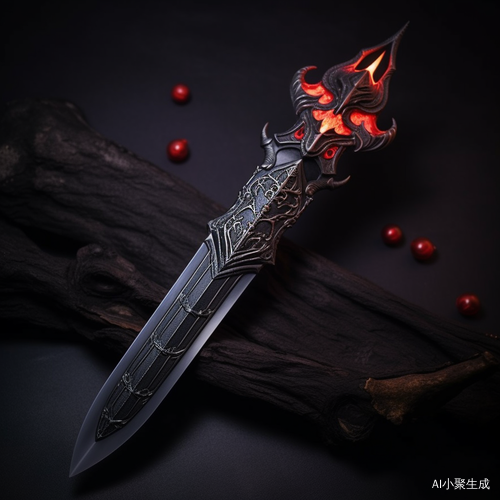 炽热红刃，锋利黑柄：神秘力量中的绝美武器