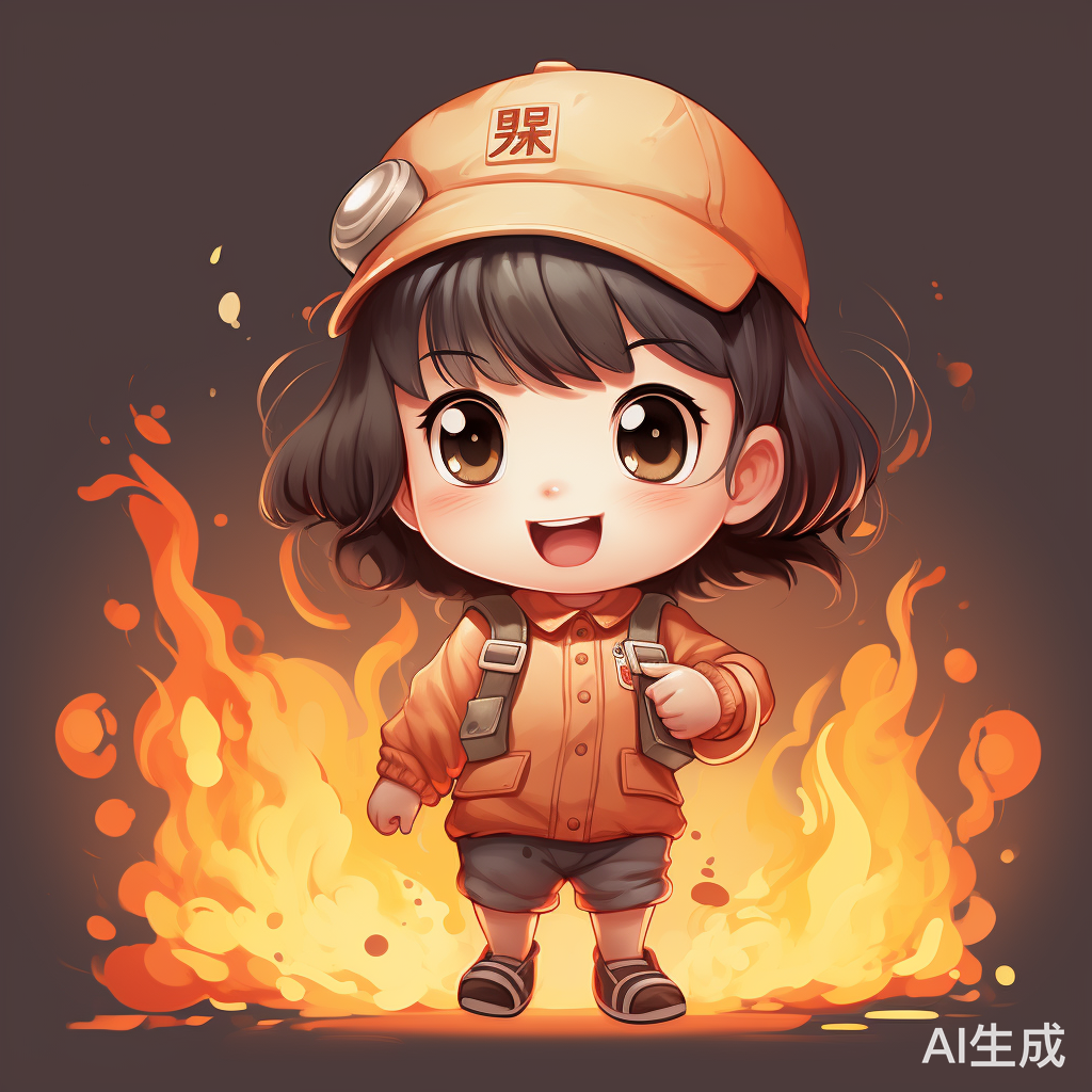 可爱卡通：檀建次与小碳火