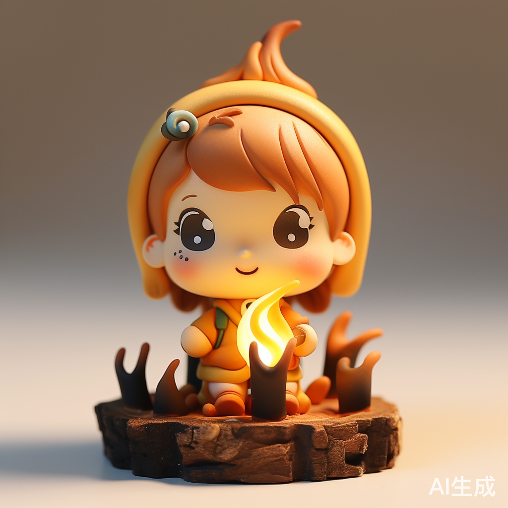 可爱卡通：檀建次与小碳火