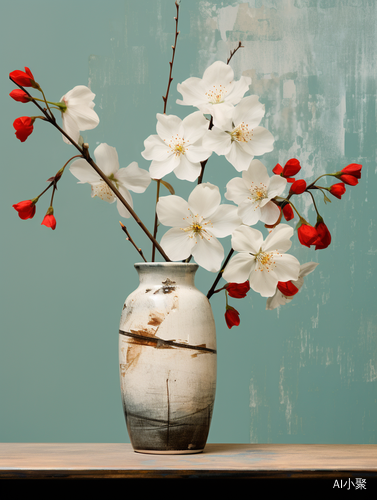 Dreamlike Realism: The Beautiful Simplicity of White and Red Flowers