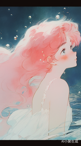 月光下的海滩 上的美人鱼探索海洋深处
