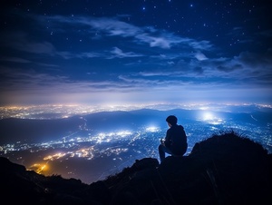 🌌 仙山夜话 🌌立于仙山之巅，仿佛触摸到了天边的星辰✨。眼前是如诗如画的夜空，明月轻拂流云，一切都被无尘的镜面般的天幕所映照。白月楼影，如梦如幻，仿佛置身仙境之中，每一步都踏着诗意。📸 用专业摄影技术，电影级的高清镜头，我记录下了这梦幻般的夜景。每一帧都仿佛是大自然的诗篇，每一幕都让人心醉神迷。朋友们，与我一同沉醉在这夜的怀抱中吧！🌙🍃#仙山夜景 #摄影之美 #自然诗篇 #心醉神迷