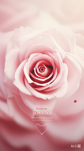 Light Pink Poster with Abstract Rose Petal Background