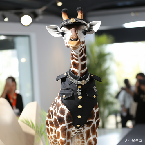 萌宠长颈鹿走秀