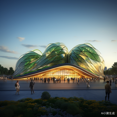 绿叶形科技馆建筑