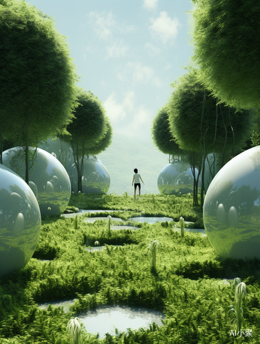 Walking Through a Surreal 3D Garden in Li Tiefu Style