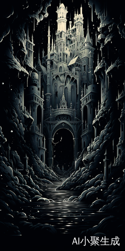 海底黑暗中的半圆堡垒