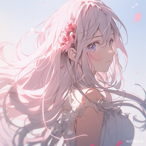 粉色薄纱美女