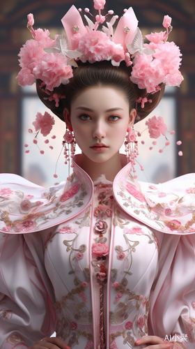 New Chinese Clothes in Pink: C4D V6 AR Q1 Tile Video R4