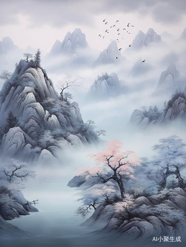 清冷国风山水: 空灵雅致，磅礴灵感