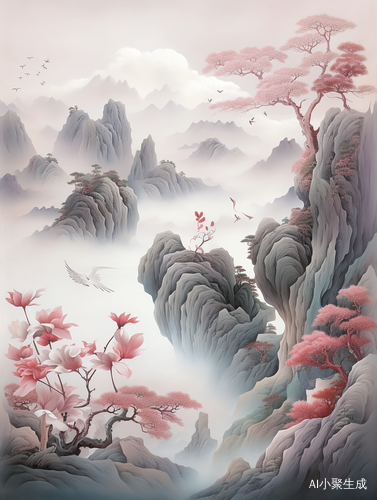 清冷国风山水: 空灵雅致，磅礴灵感