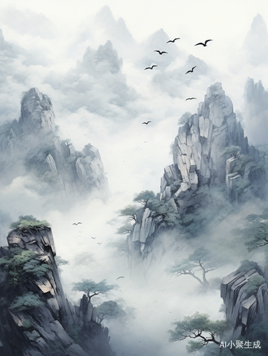清冷国风山水: 空灵雅致，磅礴灵感
