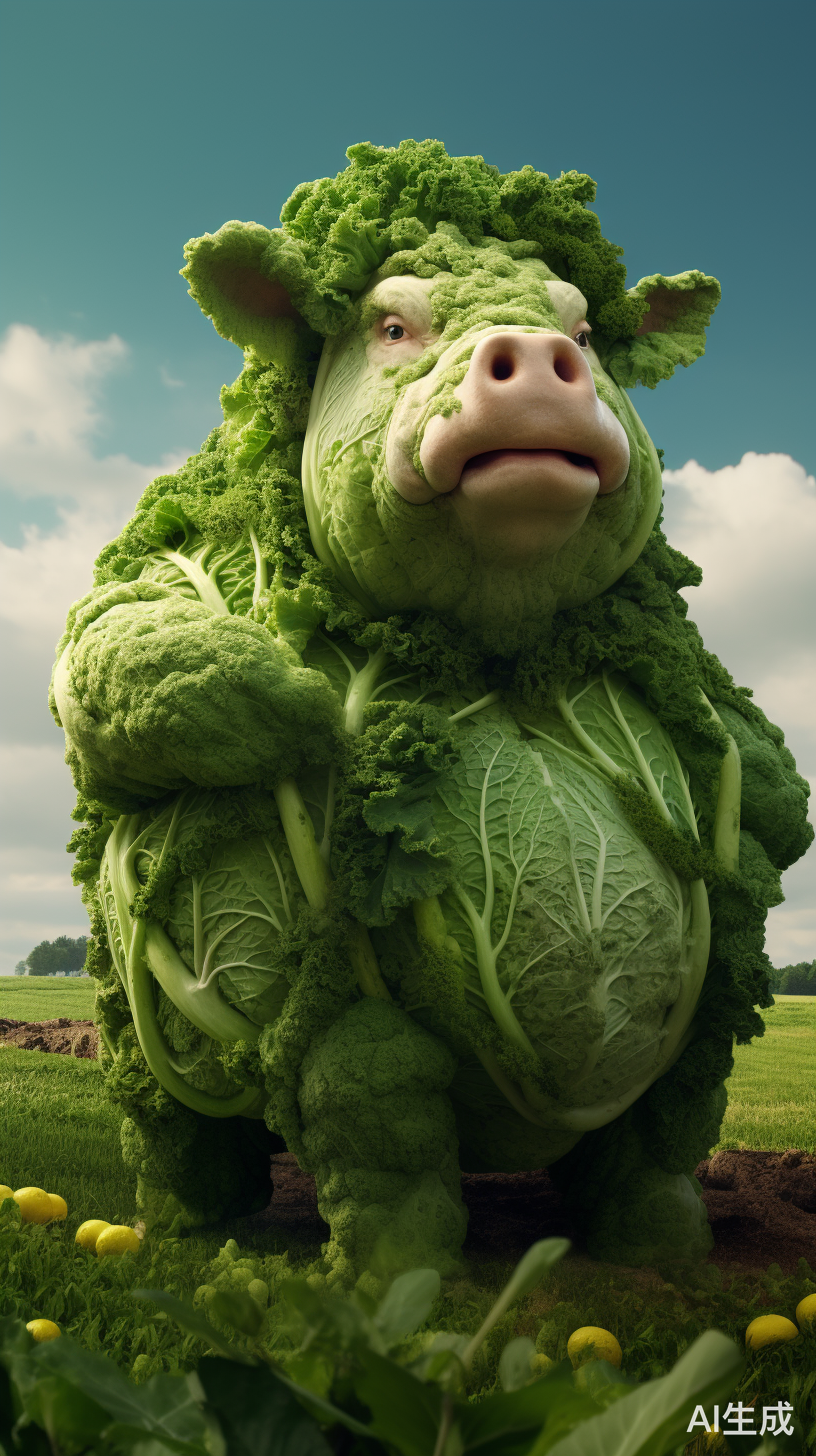 田地里的超现实主义之牛