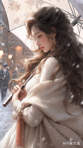 雪中少女