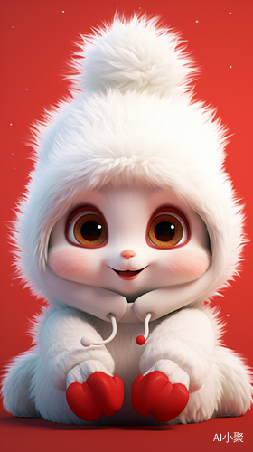 Super Cute Baby Rabbit in Pixar-style