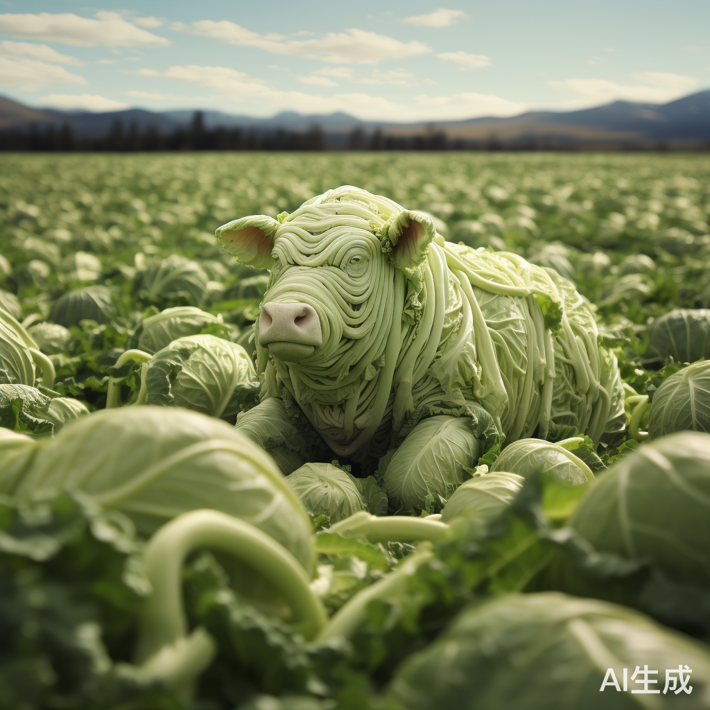 田地里的白菜牛