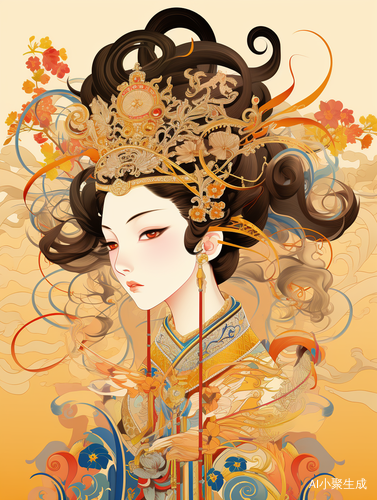 敦煌神女风金灿灿