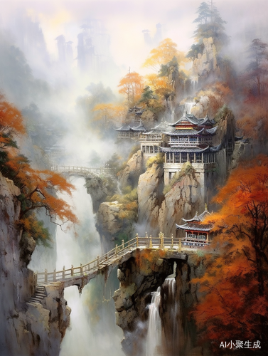 奇峰峻岭间，琼楼金殿藏千里江山