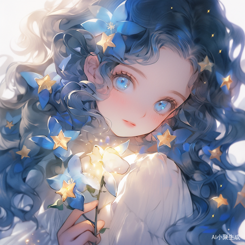 星星与天使魔法之夜的精灵女孩