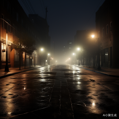 幽暗街道沉寂之夜