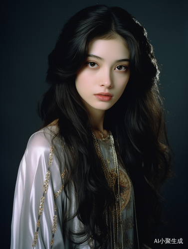 美少女闪亮有光泽长发的港风时尚