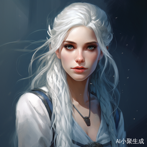 白发精灵耳蓝眼女