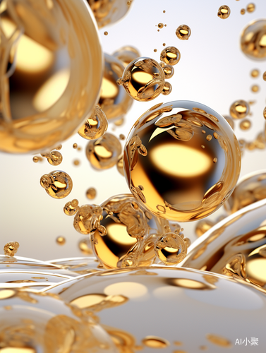 Dynamic Wave Element: Golden Liquid in Cinema4D Style