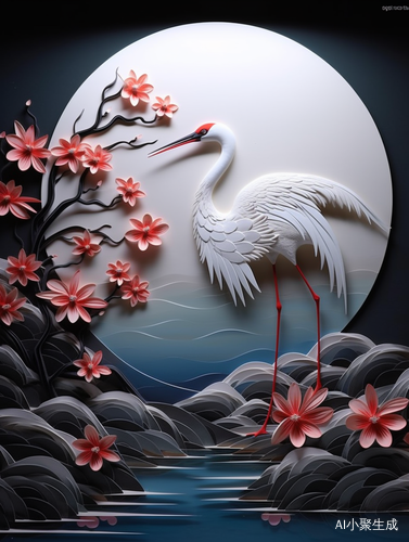 祥云仙鹤的纸雕艺术之美