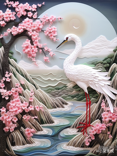 祥云仙鹤的纸雕艺术之美