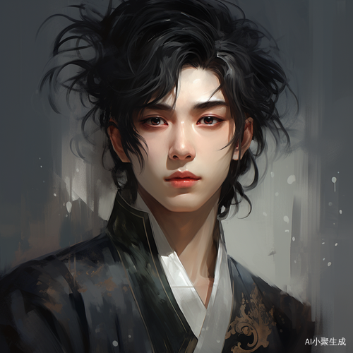 温柔好身材的黑发男生