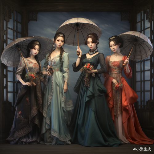 七古风美女打伞