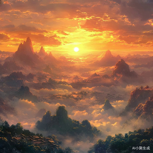 云雾n飘动，太阳阳光转动