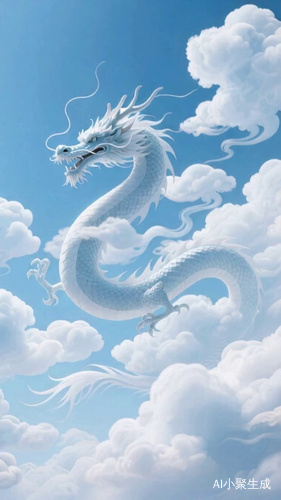 龙身扭动，龙头面向我，龙身金光闪闪