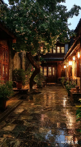 风吹草动，树叶动，下雨，地面有水花