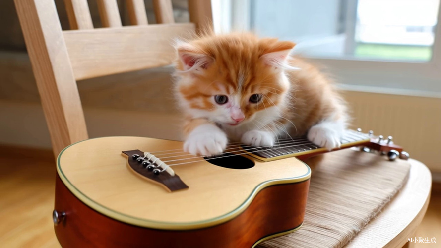小猫弹吉他