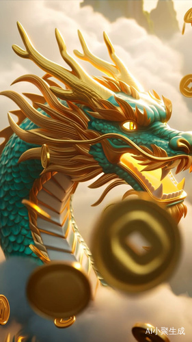 一条青龙带着漫天金币而来，看到的人都接财运上门