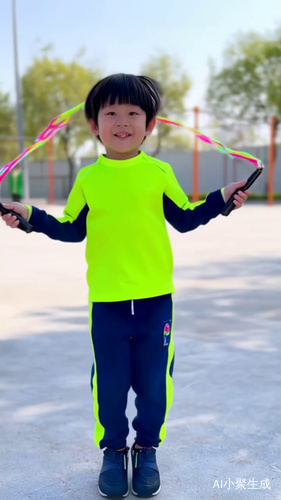 小孩跳跳绳